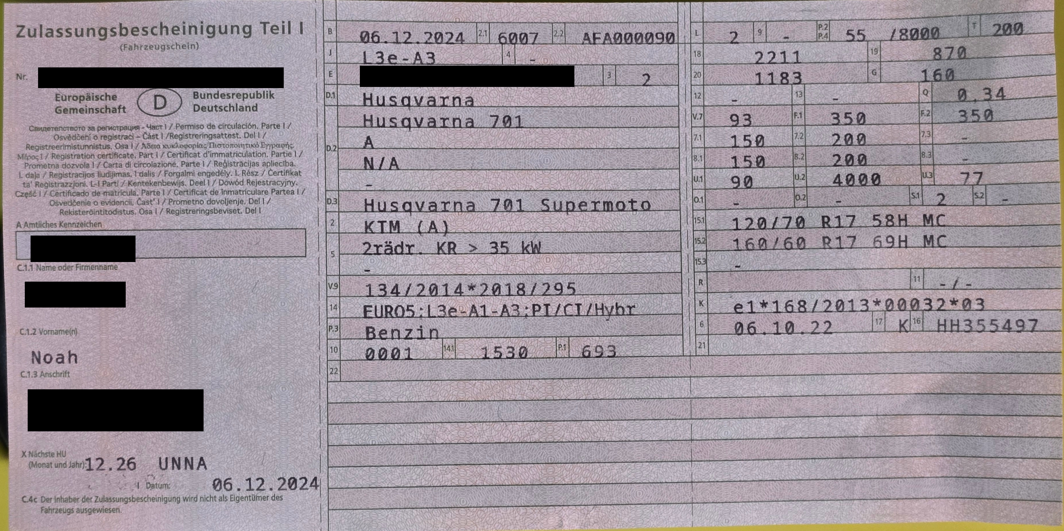 Husqvarna 701 - Bild 1